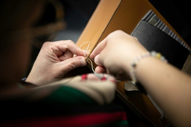 La 21e manufacture Hermès, à Louviers en Normandie, le 6 avril 2023