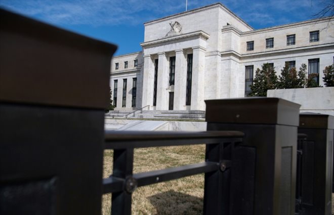 Le siège de la Fed, la Banque centrale américaine, à Washington le 20 mars 2022
