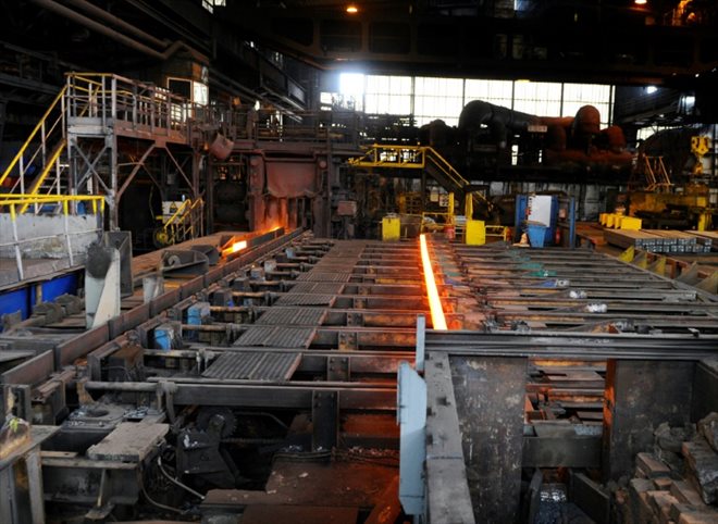L'usine d'Ascometal à Hagondange, en Moselle, le 28 mai 2014