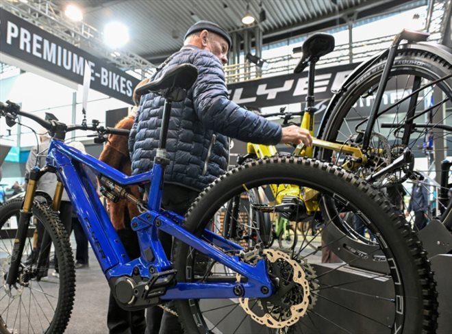 Le salon du vélo à Stuttgart, le 15 janvier 2024 en Allemagne