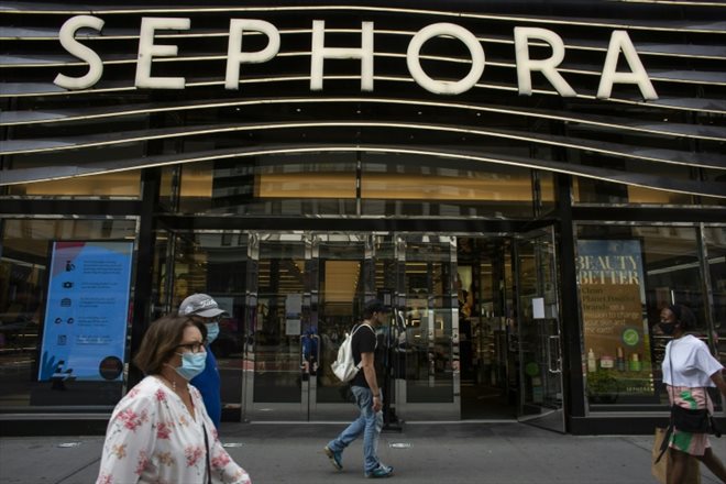 Une boutique Sephoara à New York, le 9 août 2021