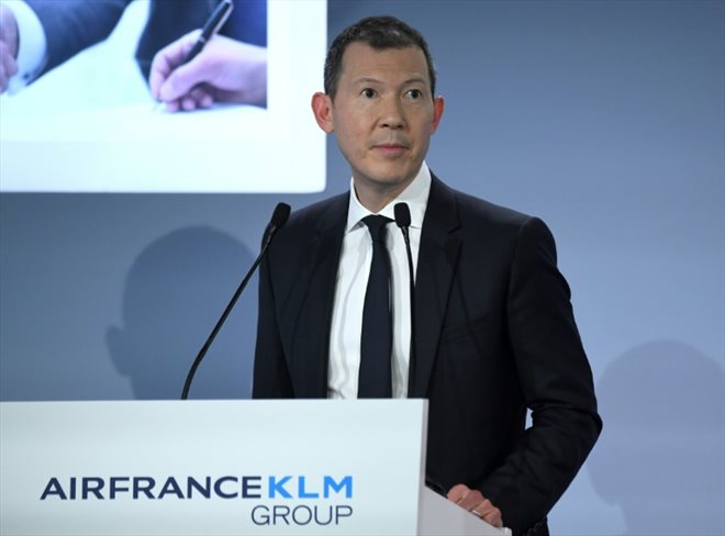 Le directeur général d'Air France-KLM, Benjamin Smith, le 24 mai 2022 à Paris