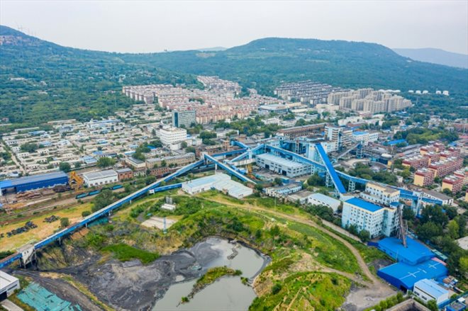 Une mine de charbon à Pingdingshan, le 16 août 2022 dans la province du Henan, dans le centre de la Chine