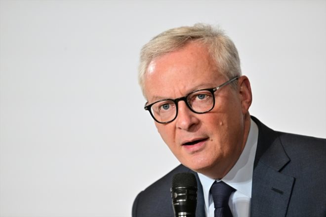 Le ministre de l'Economie Bruno Le Maire lors de la Conférence sociale, à Paris, le 16 octobre 2023