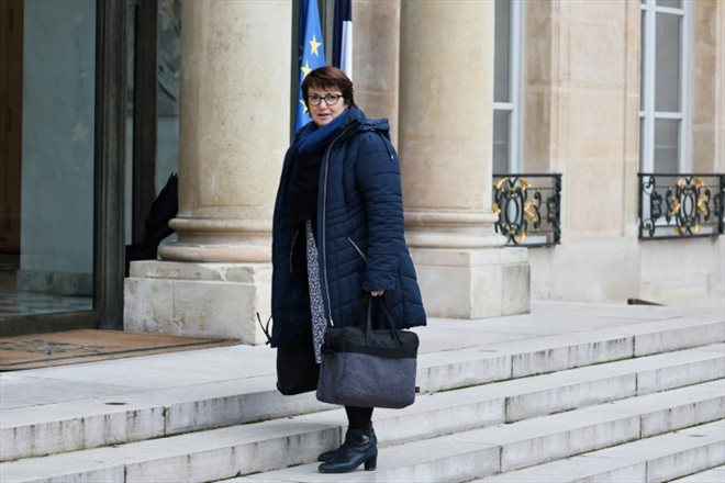 Christiane Lambert à l'Elysée, le 12 décembre 2022