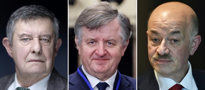 Jean-Pierre Jouyet à Paris le 21 février 2024, Augustin de Romanet à Beaune le 11 janvier 2024, et Alain Bauer à Paris le 30 septembre 2022