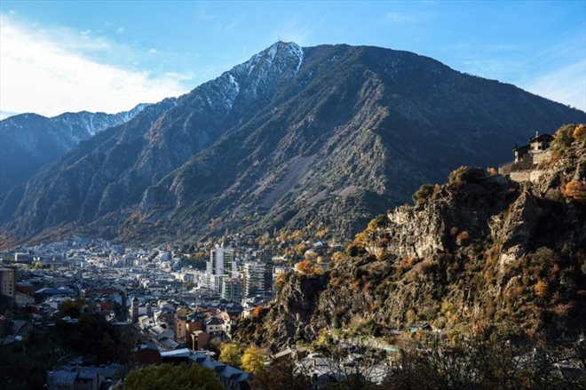 Une vue d'Andorre-la-Vieille, le 30 novembre 2022
