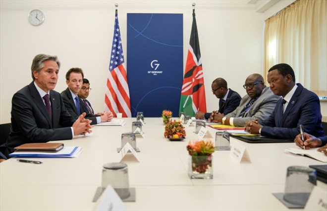 Réunion des ministres des Affaires étrangères du G7 à l'hôtel de ville de Münster dans l'ouest de l'Allemagne, le 4 novembre 2022