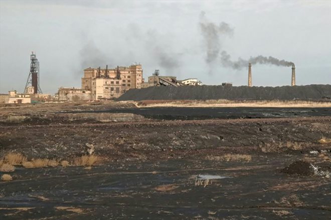 La mine de charbon Kostyenko, dans la région de Karaganda, au Kazahstan le  28 octobre 2023