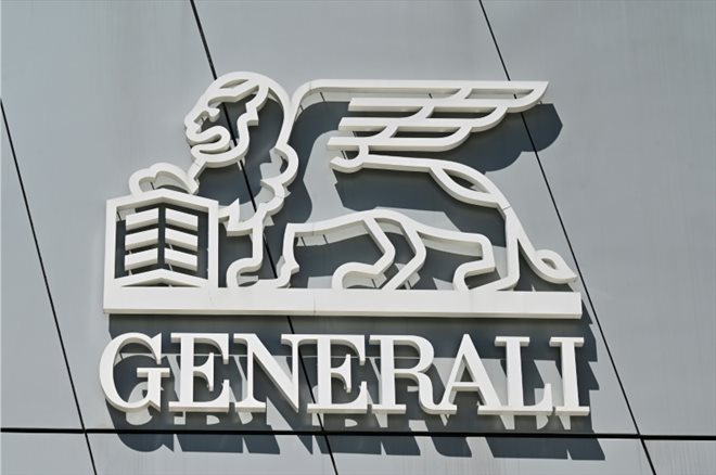 Logo de l'assureur Generali à Milan.