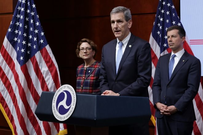 Mike Whitaker, patron de l'Agence fédérale de l'aviation civile (FAA) depuis octobre 2023, le 11 mars 2024 à Washington
