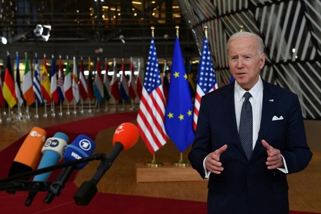 Le président américain Joe Biden à Bruxelles, le 24 mars 2022