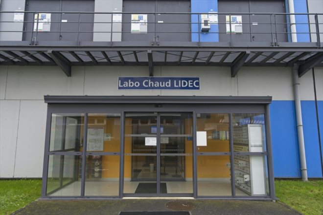 L'entrée du laboratoire chaud du Lidec à la centrale nucléaire de Chinon, le 26 janvier 2023 en Indre-et-Loire
