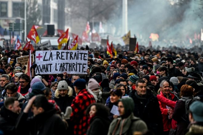 Manifestation contre la réforme des retraites, le 20 janvier 2023 à Lyon 