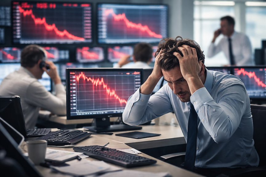 Un trader stressé