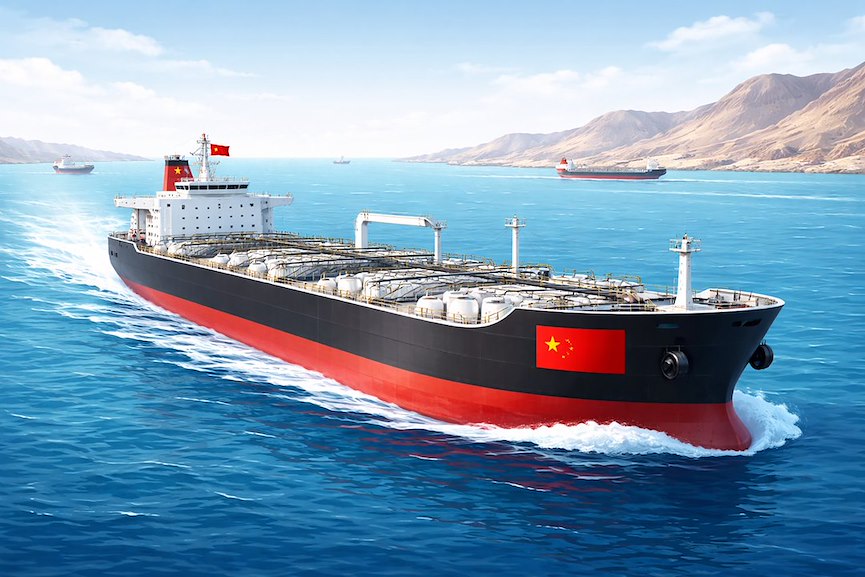 Pétrolier chinois dans le détroit d'Ormuz