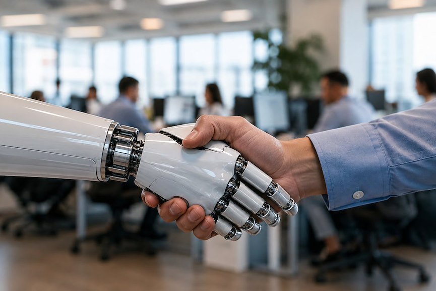 robot et humain IA